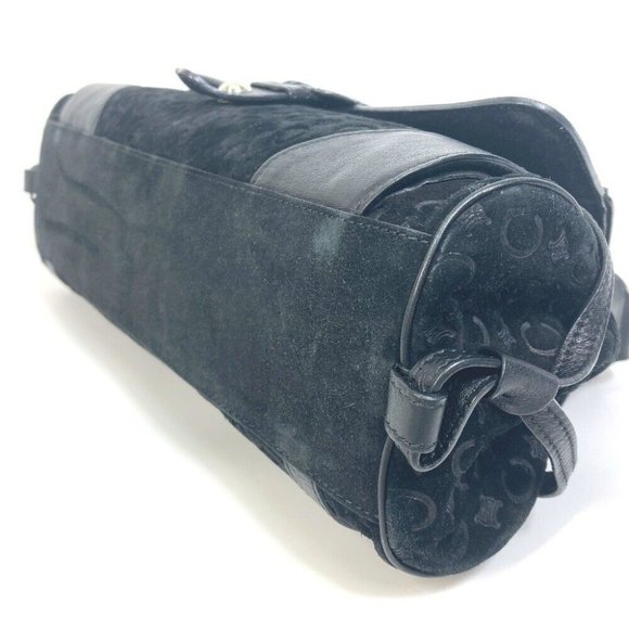 authentic CELINE CMacadam Shoulder one shoulder Hand Bag Suede / L - Picture 5 of 10